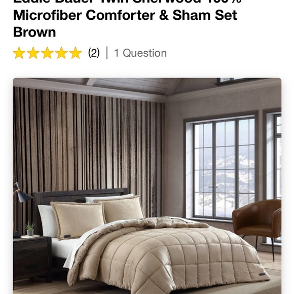 New Eddie Bauer Sherwood microfiber comforter set Twin - Picture 1 of 6